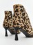 Yeni Sezon Leopar Desenli Kadın Topuklu Bot 5