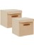 Textile 2'li Jüt Kumaş Kutu Set 30 x 30 x 30 cm 3