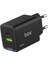 Bix BX2P46G Gan Pd 45W Type-C ve Usb-A Qc 18W Çift Portlu Akım Korumalı Hızlı Şarj Cihazı (Siyah) 3