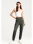 Haki Yüksek Bel Jogger Rahat Form Manşetli Kadın Eşofman Alt - 94561 7