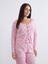 Yeni Sezon U Yaka Çiçekli Kadın Pijama Takım 1