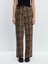 Yeni Sezon Beli Lastikli Leopar Desenli Kadın Pantolon 4