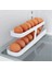 2 Katlı Otomatik Buzdolabı Yumurta Yumurtalık Rafı Saklama Kabı Buzdolabı Organizer 1