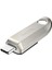 Ultra Luxe USB Tip C Sürücü 128 GB (Usb Tip C Sürücü, Usb-3.2 Gen-1, Metal Tasarım, 400 Mb/s Okuma, Anahtarlık Halkası) Gümüş 1