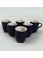 Mat Kobalt/mat Beyaz Bulut Kupa 9 cm 6 Adet 952/021 2