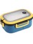 1200 ml 2 Katlı 6 Bölmeli Bpa'sız Pp Plastik Sefer Tası ve Beslenme Çantası - Hava Kilitli Bento Lunch Box, Çatal ve Kaşık Dahil (Mavi) 3