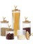 Cam Saklama Kavanozu Seti, 5 Parça, Bambu Kapaklı, 1200ML/950ML/630ML, Mutfak Gıda Saklama Kabı 1