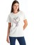 Yeni Sezon Bisiklet Yaka Baskılı Kadın Tişört 1