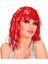 Kırmızı Işıltılı Metalize Parti Peruğu 1