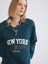 Yeni Sezon New York Baskılı Oversize Kadın Kalın Sweatshirt 1
