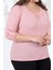 Kadın Büyük Beden Pembe Bluz 2