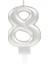 8 Rakam Mum Gümüş Renk 1