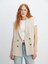 Yeni Sezon Kruvaze Yaka Düz Keten Karışımlı Kadın Klasik Yelek 1