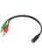 2466 Örgülü 4 Pin 3.5mm Dişi Y Kablo Kulaklık Mikrofon Çevirici Ayırıcı Dönüştürücü Çoklayıcı Adaptör Cep Telefonunu Kulaklığınızı Hem Mikrofon Hem Kulaklık Özelliğini Çalıştırır 1