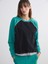 Yeni Sezon Renk Bloklu Oversize Kadın Sweatshirt 1