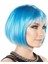Turkuaz Renk Parti Peruğu Küt Saç 2