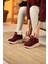 Kadın Süet Kürklü Kısa Spor Bot SS001-0478 Bordo 4