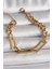 316L Çelik Gold Renk 2'Li Zincir Model Kadın Bileklik - TJ-BB6731 1