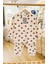 Kız Çocuk Kalp Desenli %100 Pamuk Fitilli Interlok Manşetli Uzun Kollu Pijama Takımı 2