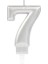7 Rakam Mum Gümüş Renk 1