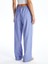 Yeni Sezon Beli Lastikli Rahat Kalıp Çizgili Kadın Pantolon 5