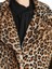 Yeni Sezon Ceket Yaka Leopar Desenli Kadın Kürk Kaban 5