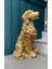 Dekoratif Golden Köpek Biblo Avcı Köpeği Heykel 5