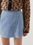 Yeni Sezon Beli Lastikli Kadın Jean Şort Etek 3