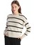 Yeni Sezon Bisiklet Yaka Çizgili Uzun Kollu Kadın Triko Kazak 1