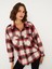 Yeni Sezon Ekose Uzun Kollu Flanel Oversize Kadın Oduncu Gömlek Ceket 1