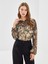 Yeni Sezon Bağlamalı Yaka Desenli Kadın Bluz 1