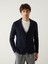 Yeni Sezon Standart Kalıp Şal Yaka Erkek Triko Hırka 1