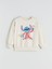 Yeni Sezon Bisiklet Yaka Stitch Baskılı Kız Çocuk Sweatshirt 1