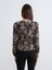 Yeni Sezon V Yaka Leopar Desenli Bluz 4