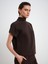 32148 Dik Yaka Örme Top-Koyu Kahve 2