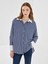 Yeni Sezon Çizgili Oversize Poplin Kadın Gömlek 1