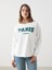 Yeni Sezon Bisiklet Yaka Paris Baskılı Kadın Kalın Sweatshirt 1
