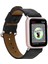 Apple Watch Uyumlu Deri Kordon Orfe 42-44-45MM G1 Siyah 1