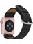 Apple Watch Uyumlu Deri Kordon Orfe 42-44-45MM G1 Siyah 2