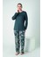 Kadın Viskon Bisiklet Yaka Uzunkol Pijama Takım C840-909 2