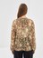 Yeni Sezon Bağlamalı Yaka Desenli Kadın Bluz 4