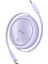 2 Draw Makaralı Type-C 100W Kablo 1m. Mor 1