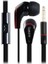 JM12 Mikrofonlu Kulak Içi Telefon Kulaklığı Düz Kablo - Siyah 1