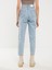Yeni Sezon Kadın Yüksek Bel Mom Fit Düz Jean Pantolon 4