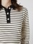 Yeni Sezon Polo Yaka Çizgili Kadın Tişört 3