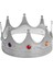 Gümüş Renk Yetişkin Çocuk Uyumlu Kral Tacı Kraliyet Tacı 60 cm (5358) 2