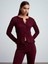 50926 Düğmeli Gipeli Top-Bordo 1
