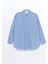 Yeni Sezon Çizgili Oversize Poplin Kadın Gömlek 5