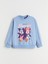 Yeni Sezon Bisiklet Yaka Minnie Mouse Baskılı Kız Çocuk Sweatshirt 1