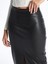 Yeni Sezon Dar Fit Düz Deri Görünümlü Kadın Etek 5
